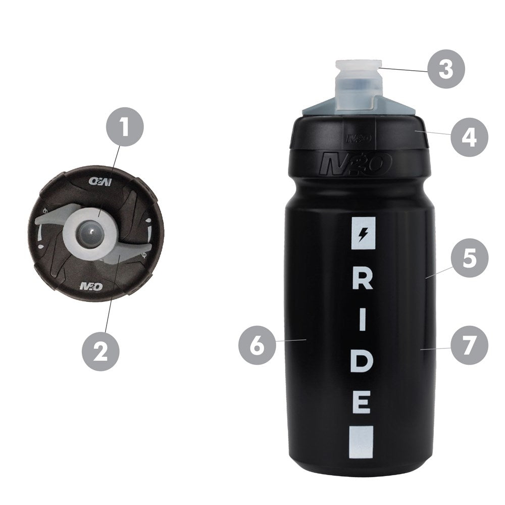 M2O Pilot Drink Bottle 620ml - Black & White