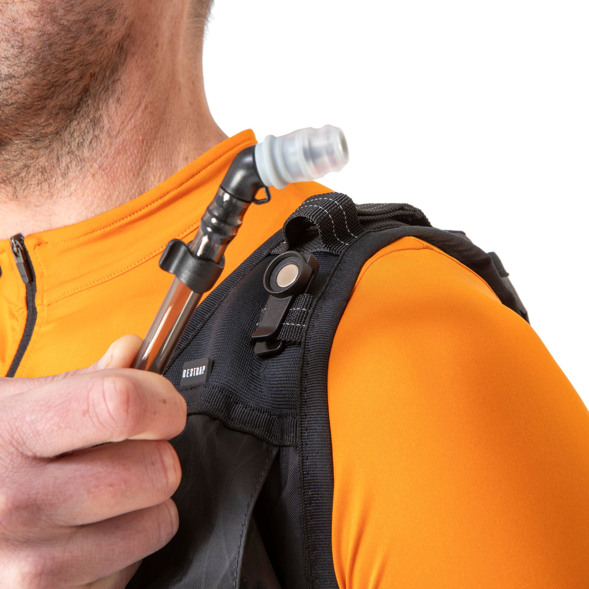 Restrap Race Hydration Vest hose attachment