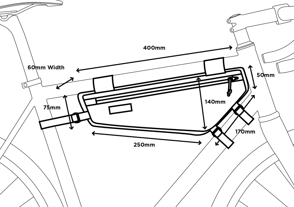 Restrap Frame Bag Medium size guide
