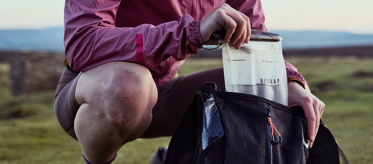 Restrap Race Hydration Vest being worn on a ride