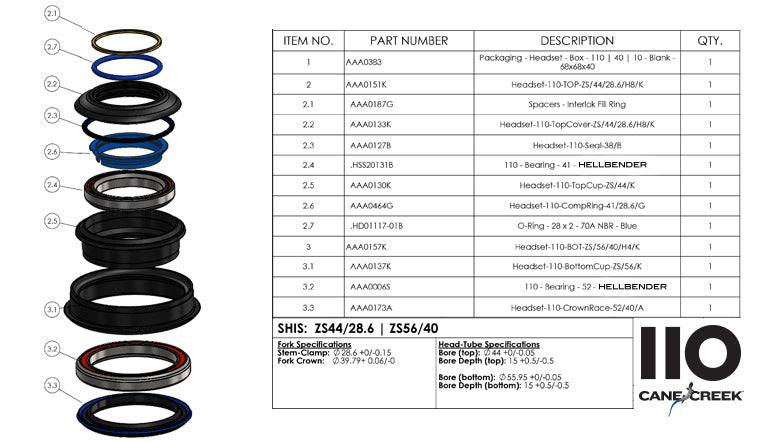 Cane Creek Headset Shim Spacers