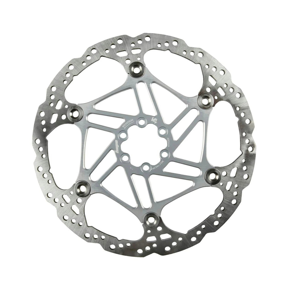 Hope Floating V4 vented disc rotor in Silver