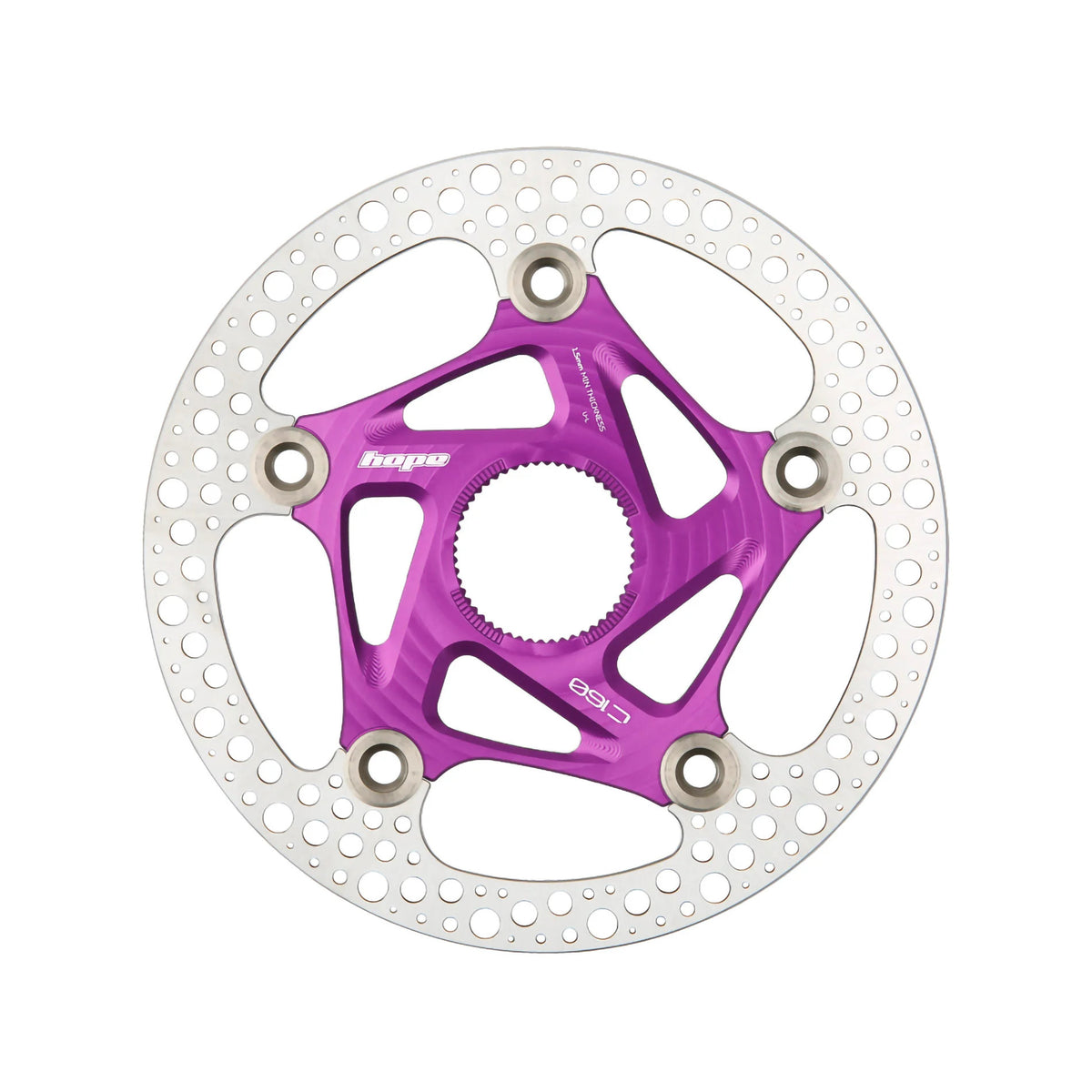 Hope road floating Centre Lock rotor in Purple