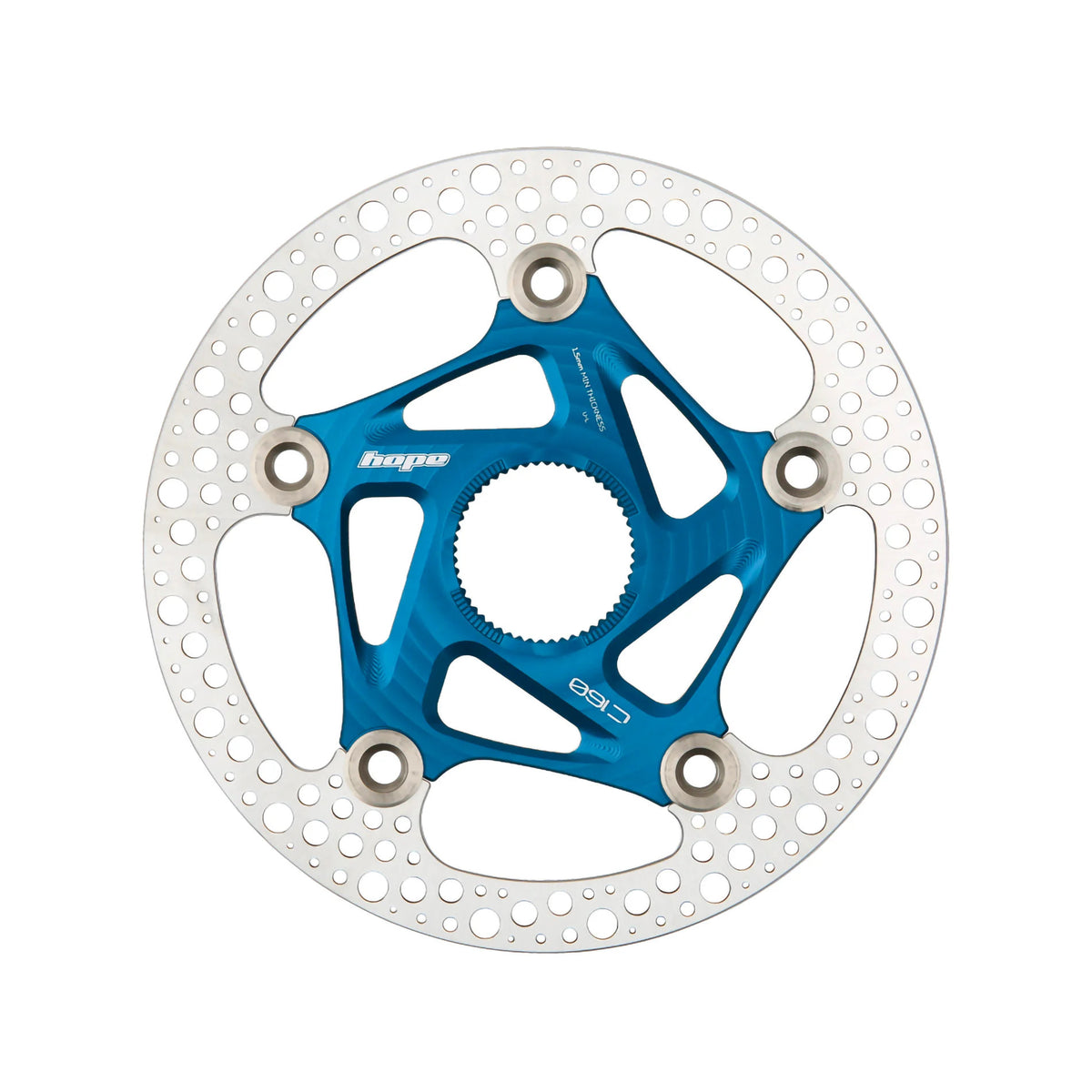 Hope road floating Centre Lock rotor in Blue