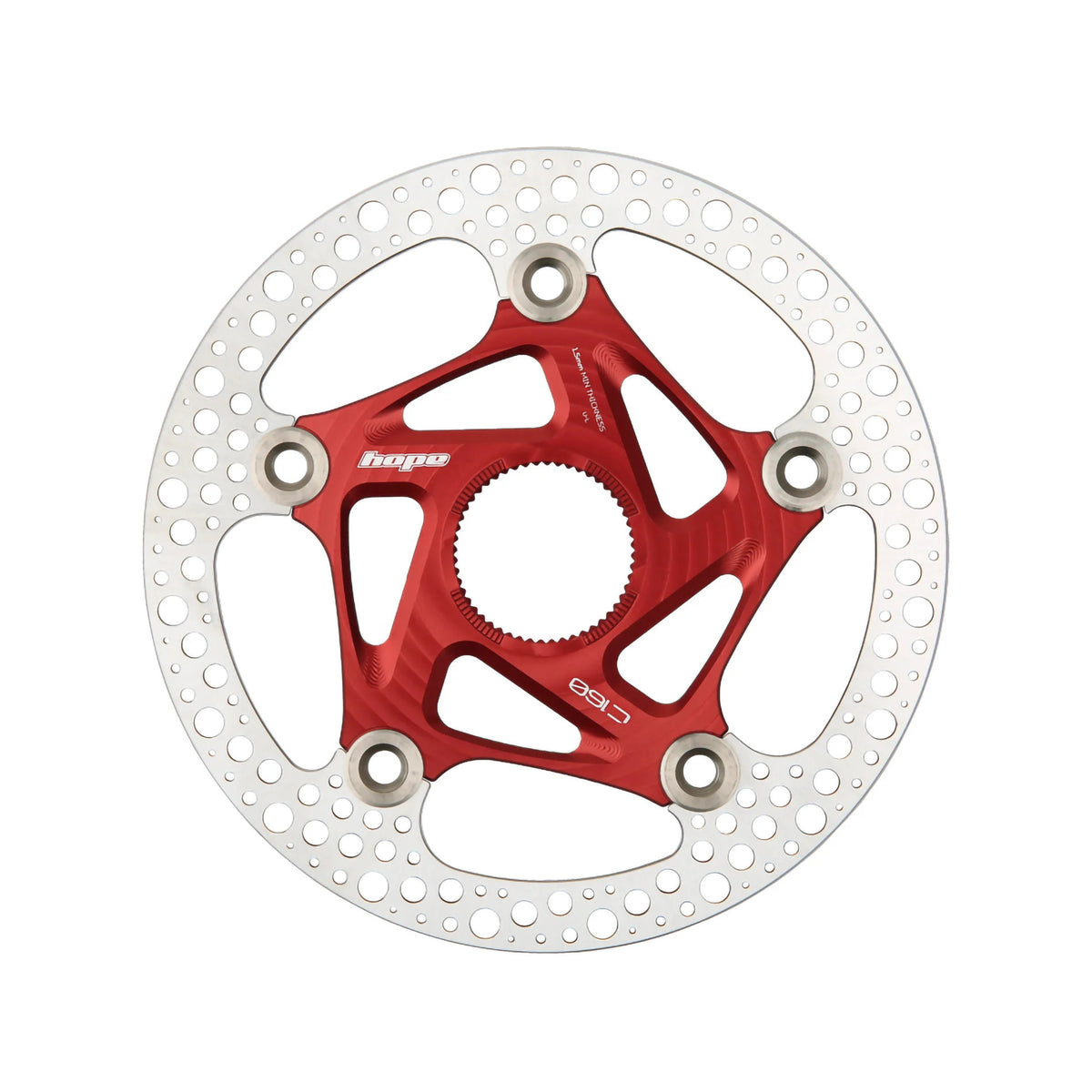 Hope road floating Centre Lock rotor in Red