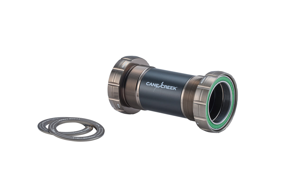 Cane Creek Hellbender 70 Bottom Bracket in BSA threaded (68/73mm), 24mm (Shimano), Smoke