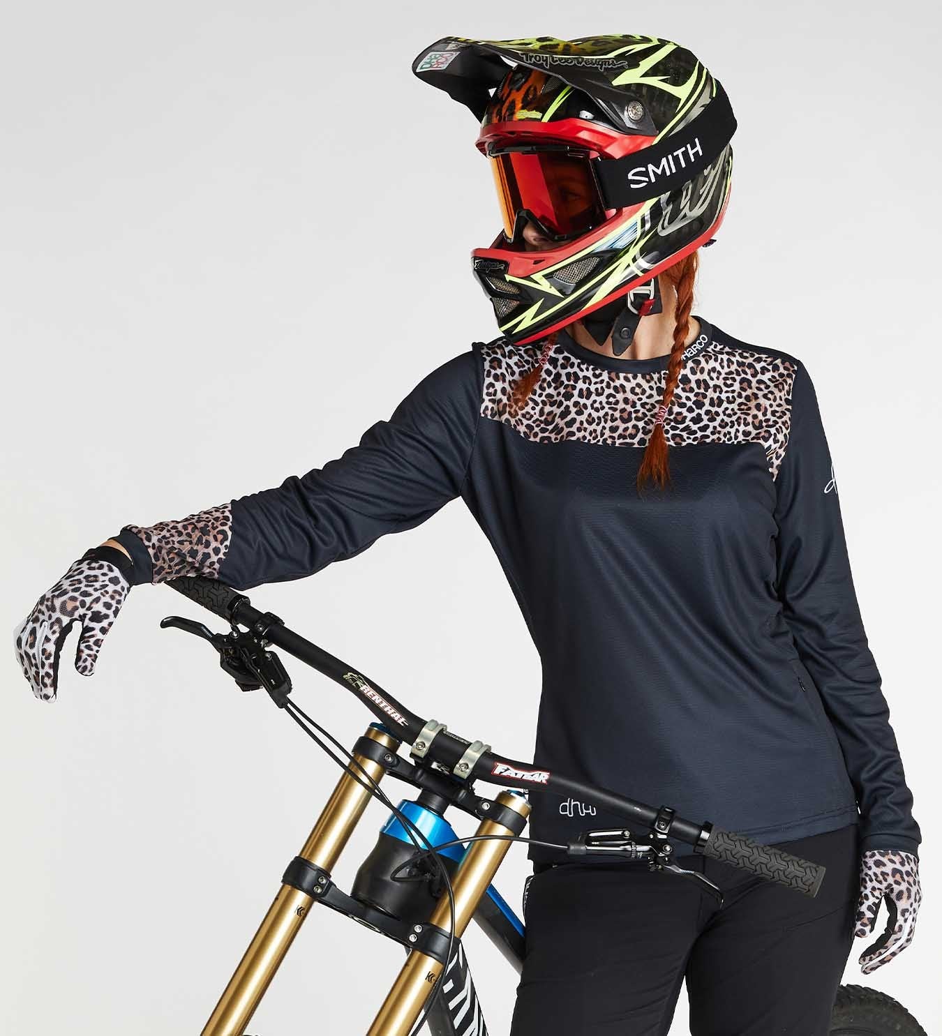 DHaRCO Ladies Long Sleeve Gravity Jersey - Leopard