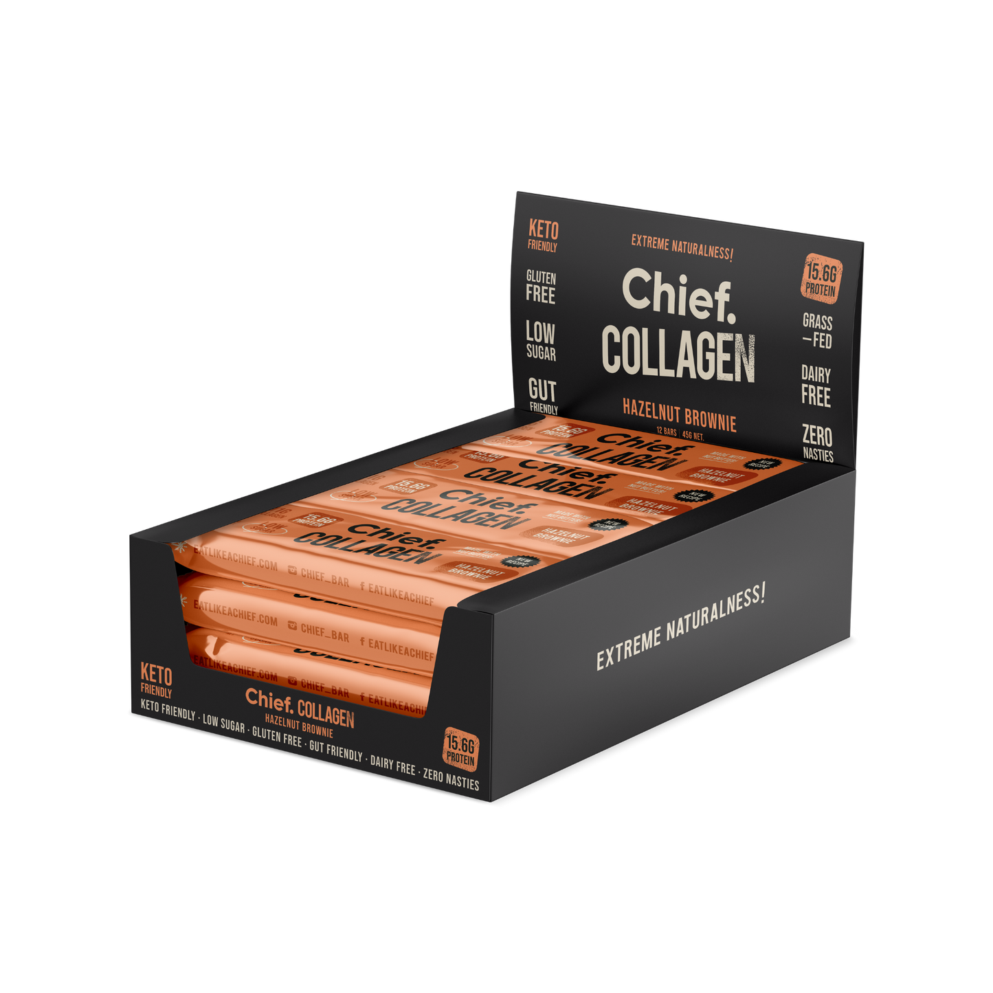 Chief. Collagen Protein Bars - Hazelnut Brownie